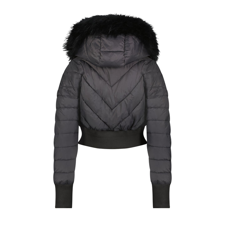 TSSBF63-SEASHELL PUFFER W/BLK FUR