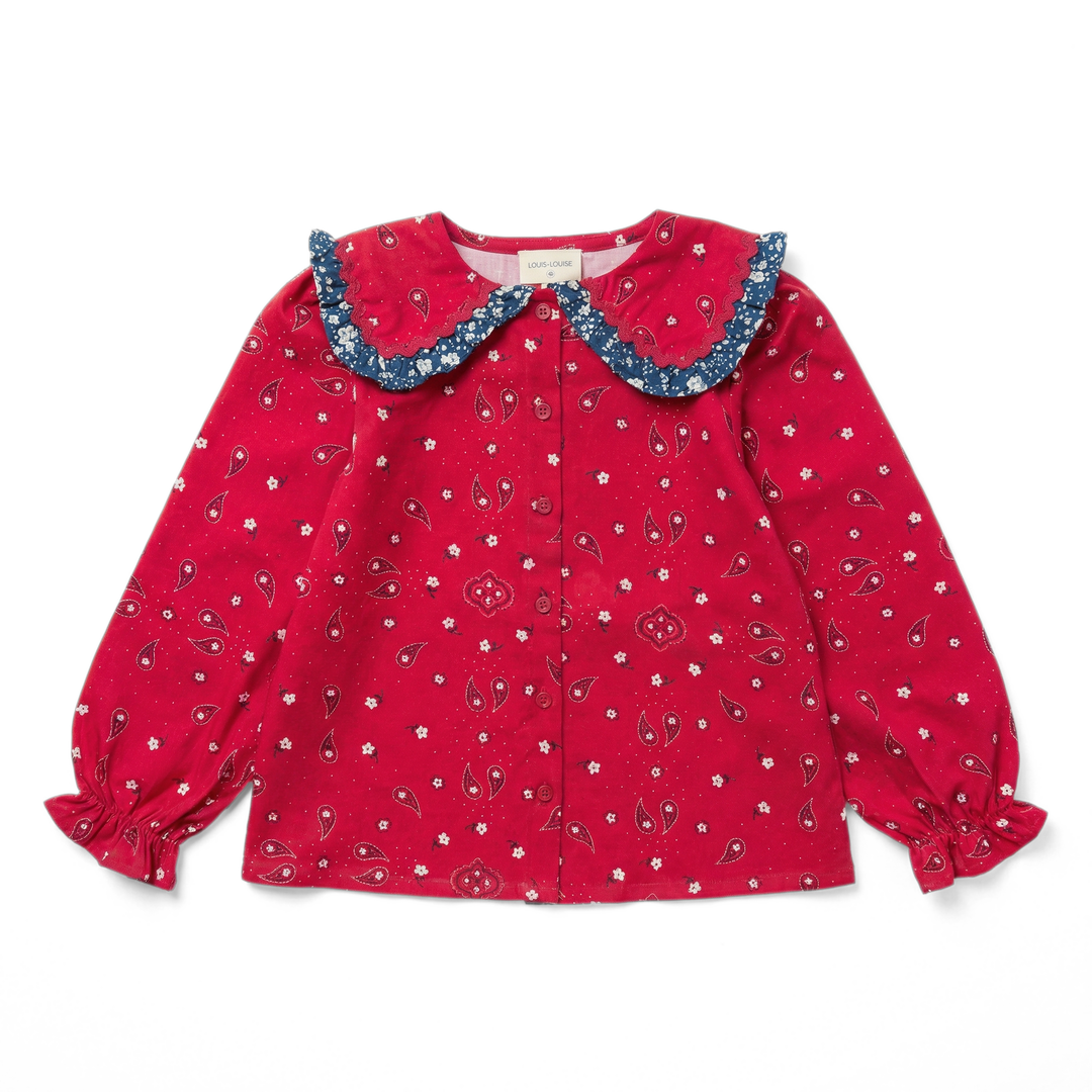 W262020 TUNIC SYBILLETTE TWILL BANDANA - RED