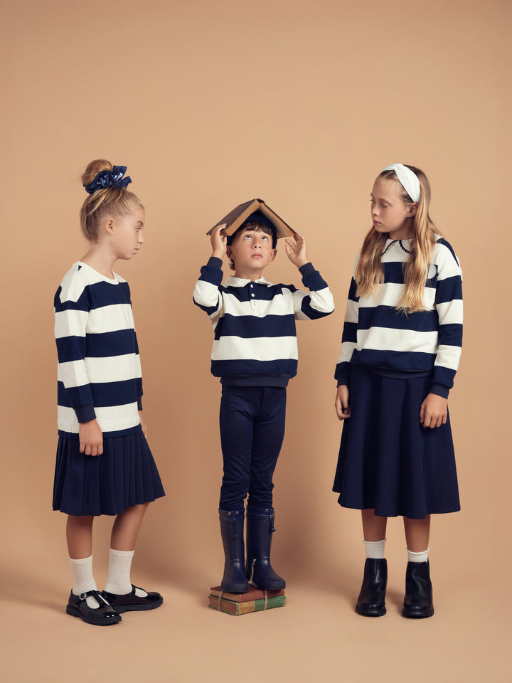 21-111-Stripe Dress-Navy