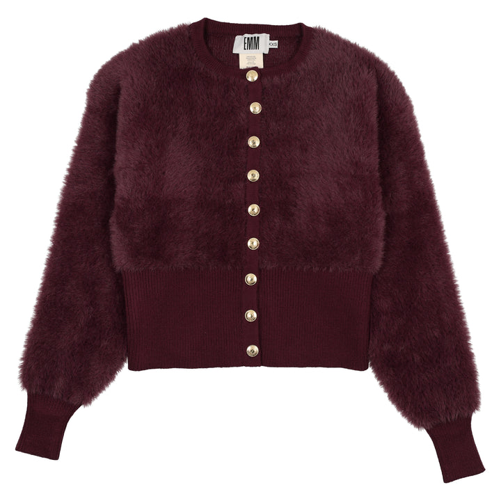 21-301D-Mohair Cardigan-Burgundy