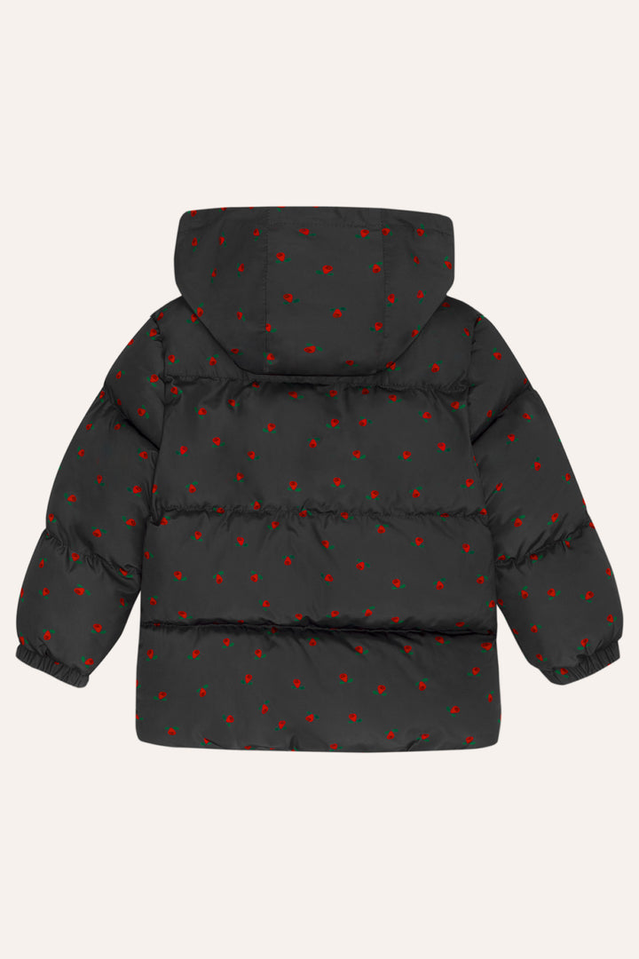 127 Flowers Grey Puffer Jacket - GREY