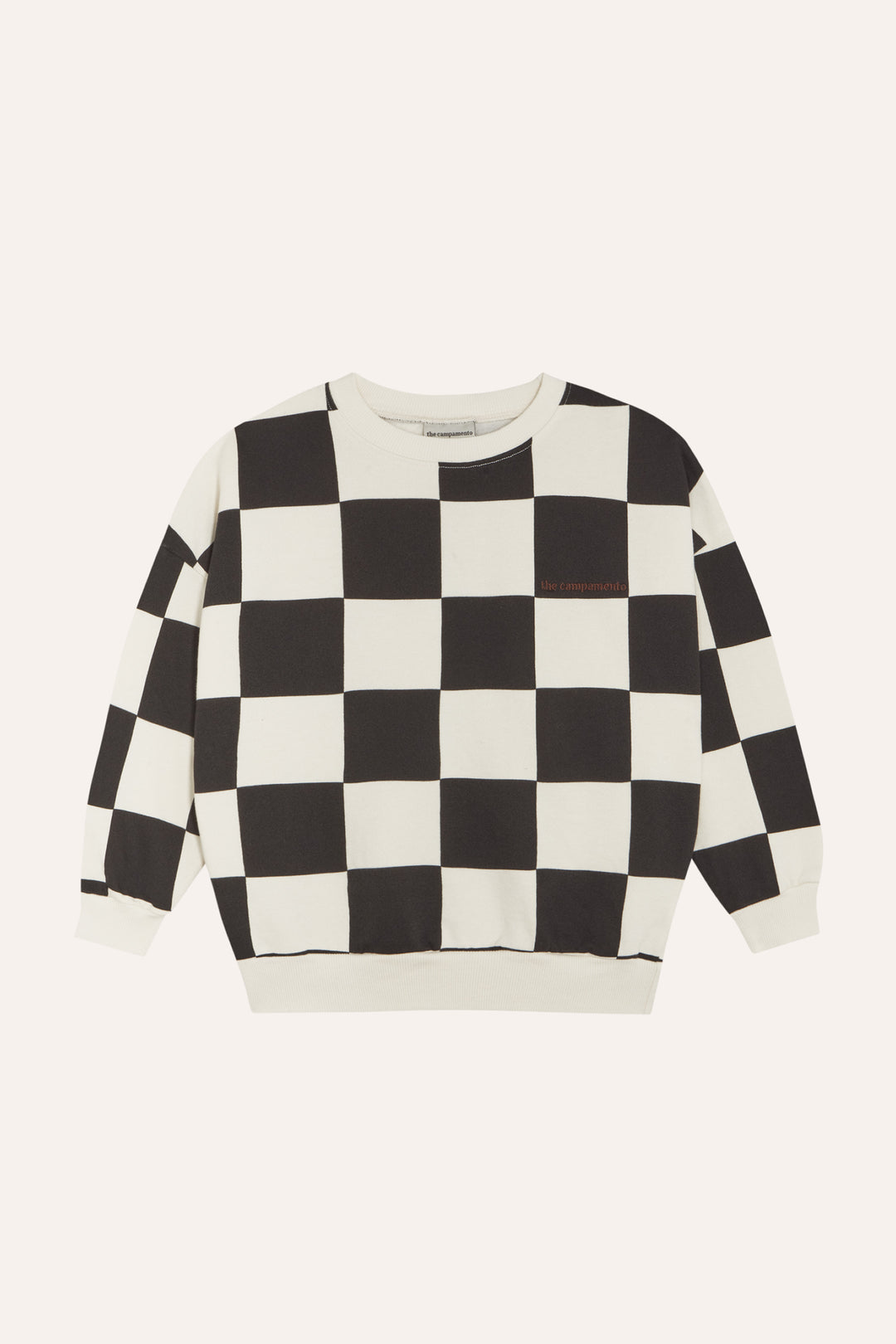 55 Checked Sweatshirt - ECRU