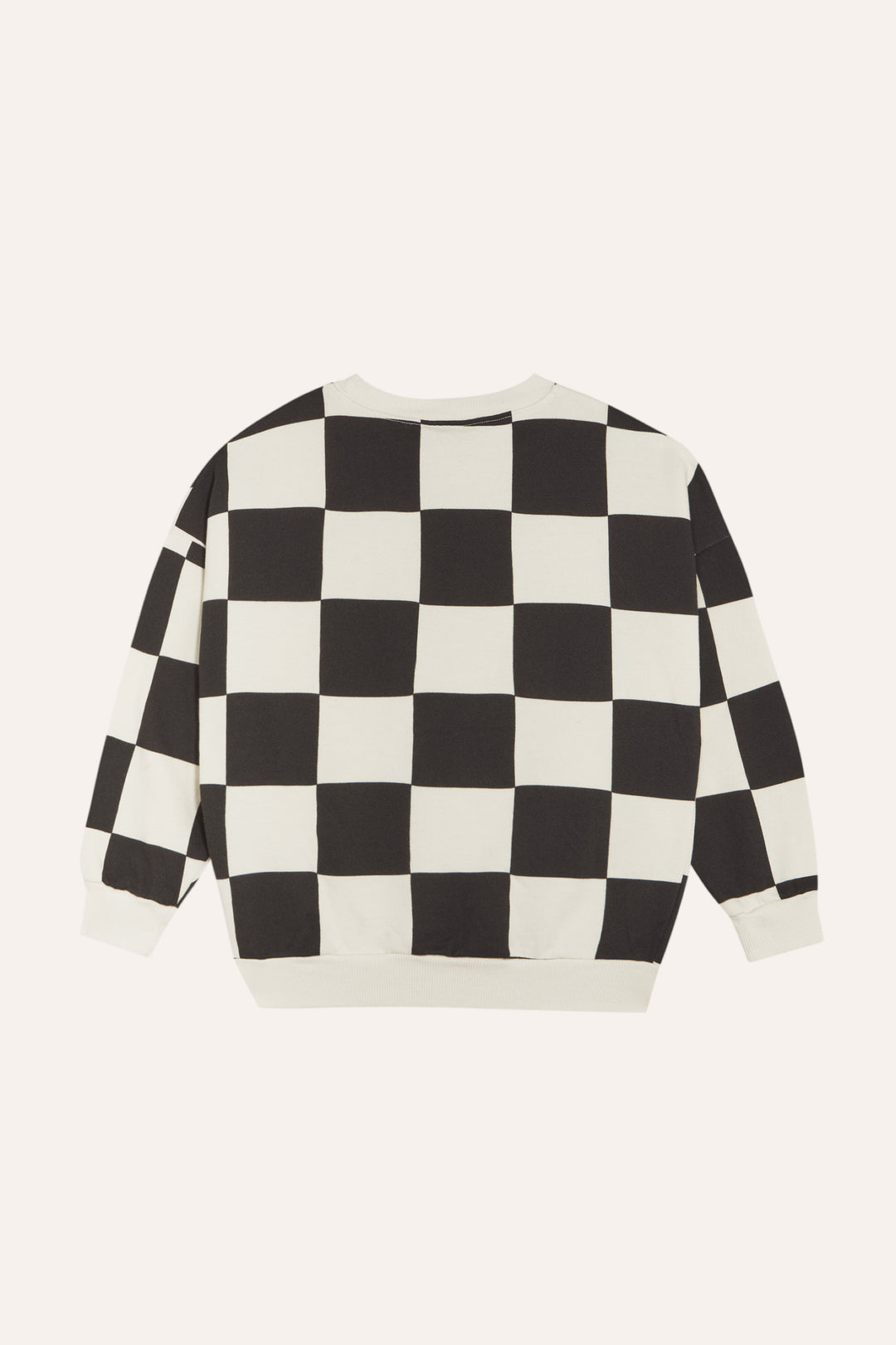 55 Checked Sweatshirt - ECRU