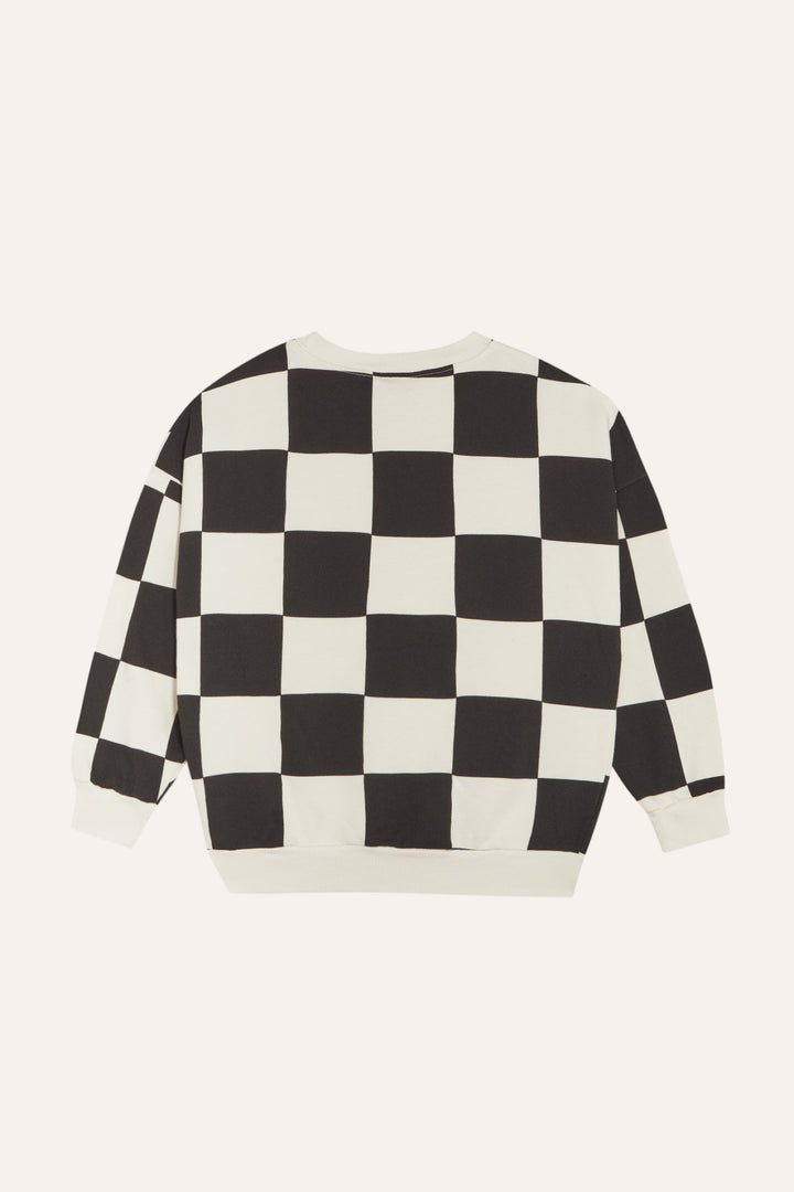 55 Checked Sweatshirt - ECRU