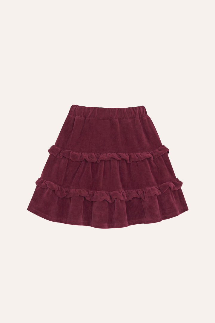 99 Burgundy Velour Skirt - BURGUNDY