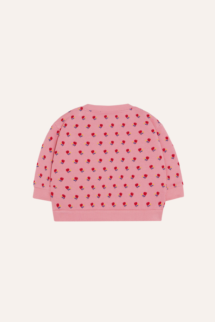 BABY-15 Flowers Pink Baby Sweatshirt - PINK