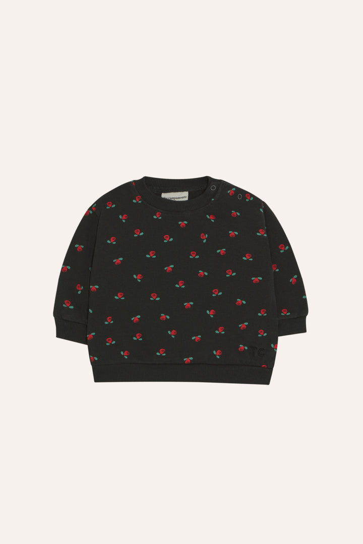 BABY-16 Flowers black Baby Sweatshirt - black