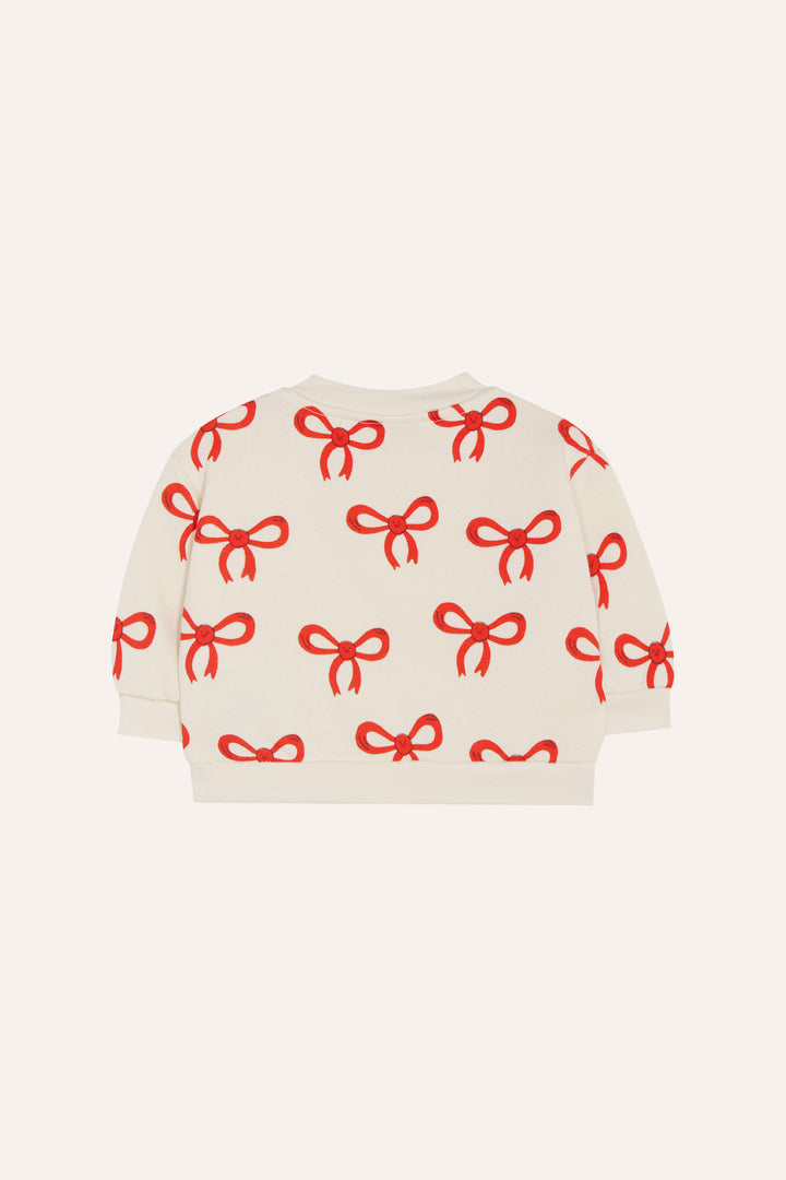 BABY-17 Big Bows Baby Sweatshirt - ECRU