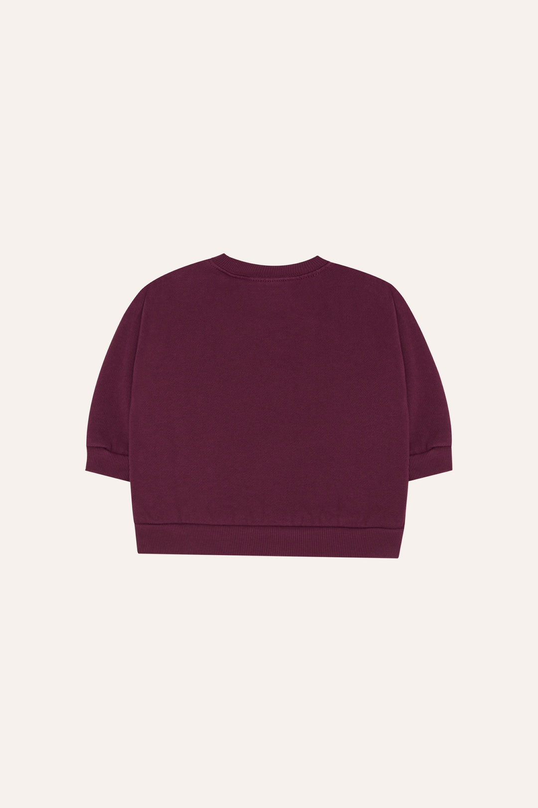 BABY-25 Big Blue Daisy Baby Sweatshirt - BURGUNDY