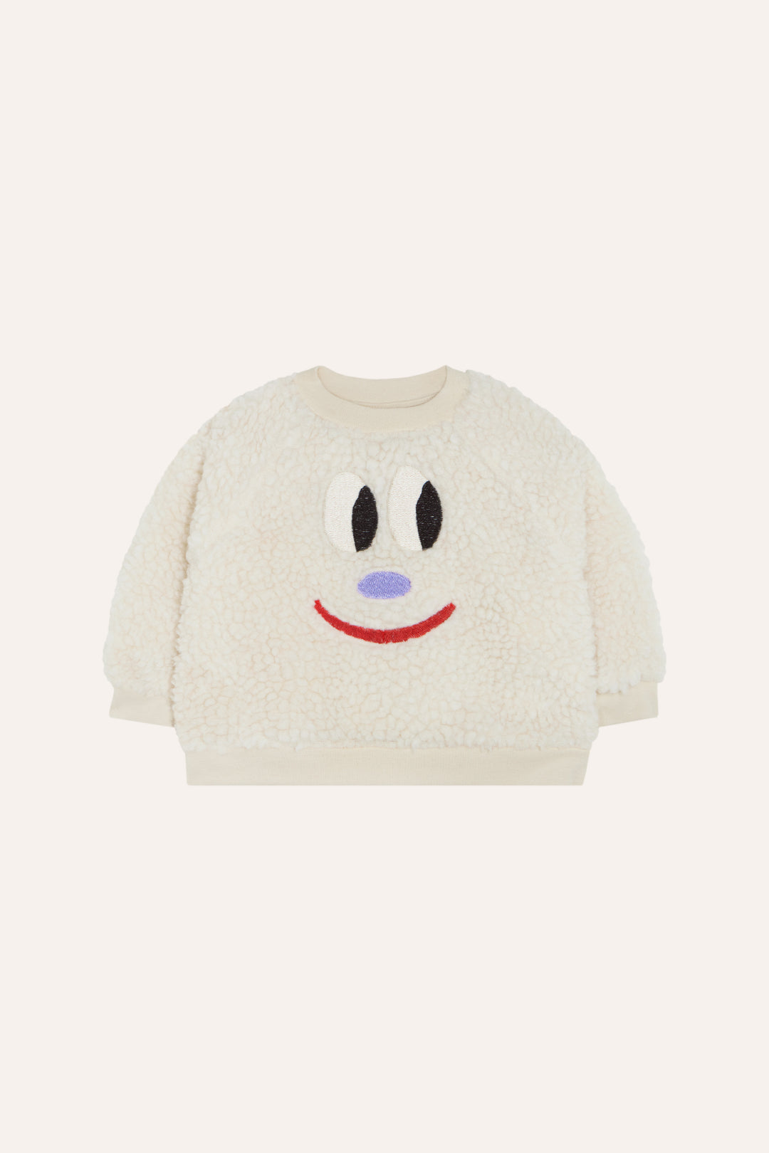 BABY-26 Smiling Face Baby Sweatshirt - ECRU