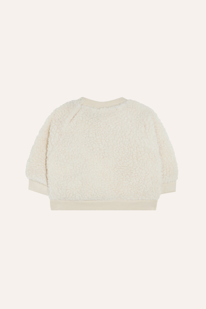 BABY-26 Smiling Face Baby Sweatshirt - ECRU