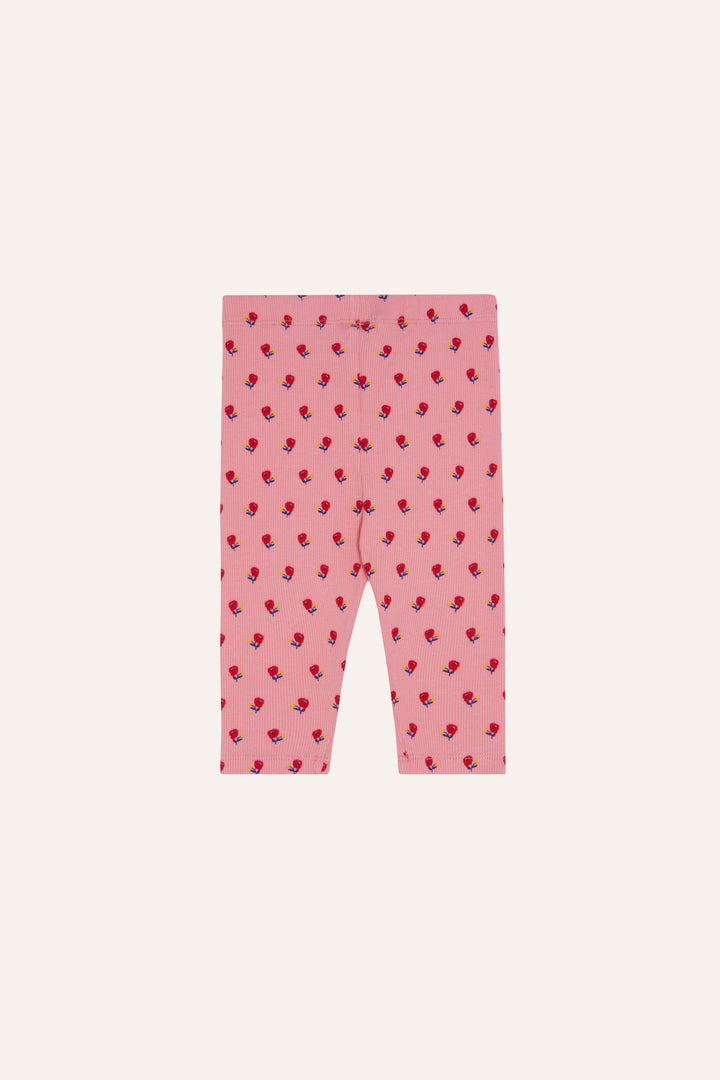 BABY-28 Flowers Pink Baby Leggings - PINK