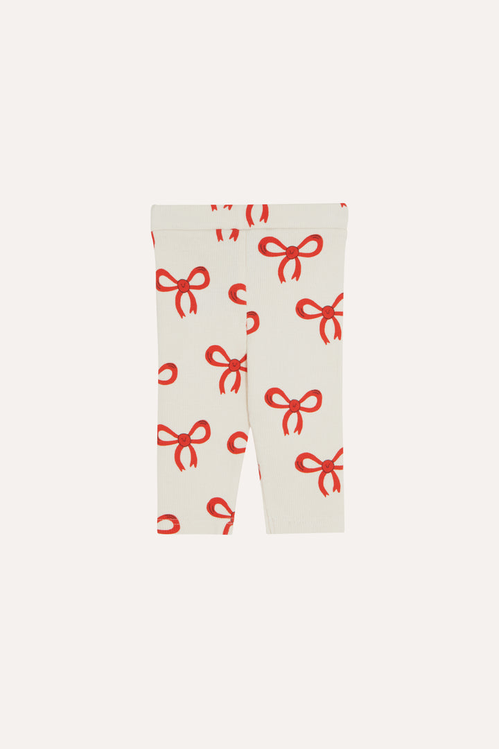 BABY-33 Big Bows Baby Leggings - ECRU