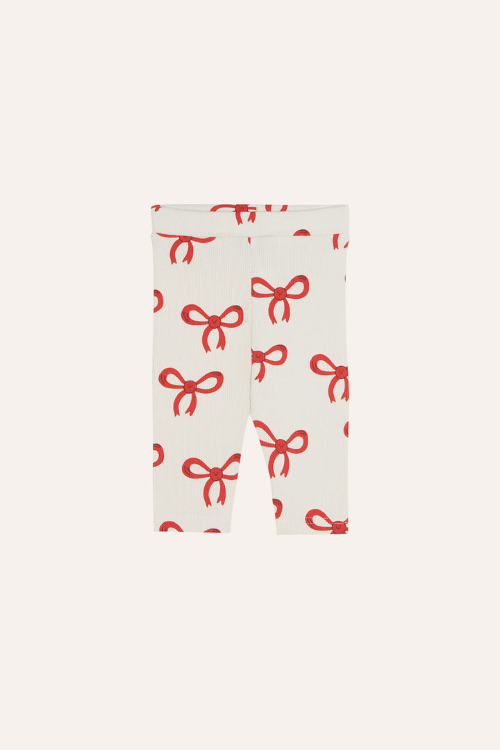 BABY-33 Big Bows Baby Leggings - ECRU