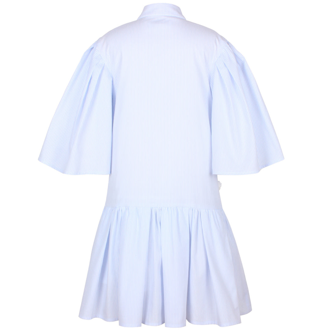AZ-40606/A - Tiara Dress - Sky Blue Pinstripe