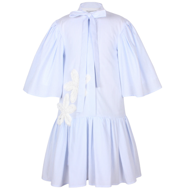AZ-40606/A - Tiara Dress - Sky Blue Pinstripe