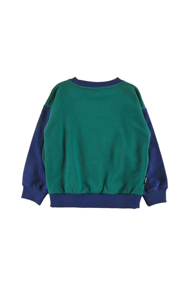 UJ04 SLEIGH SWEATER - GREEN/NAVY