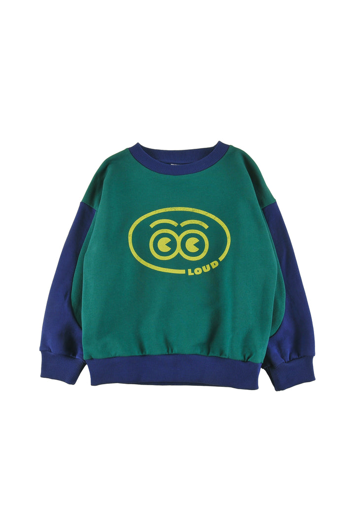 UJ04 SLEIGH SWEATER - GREEN/NAVY