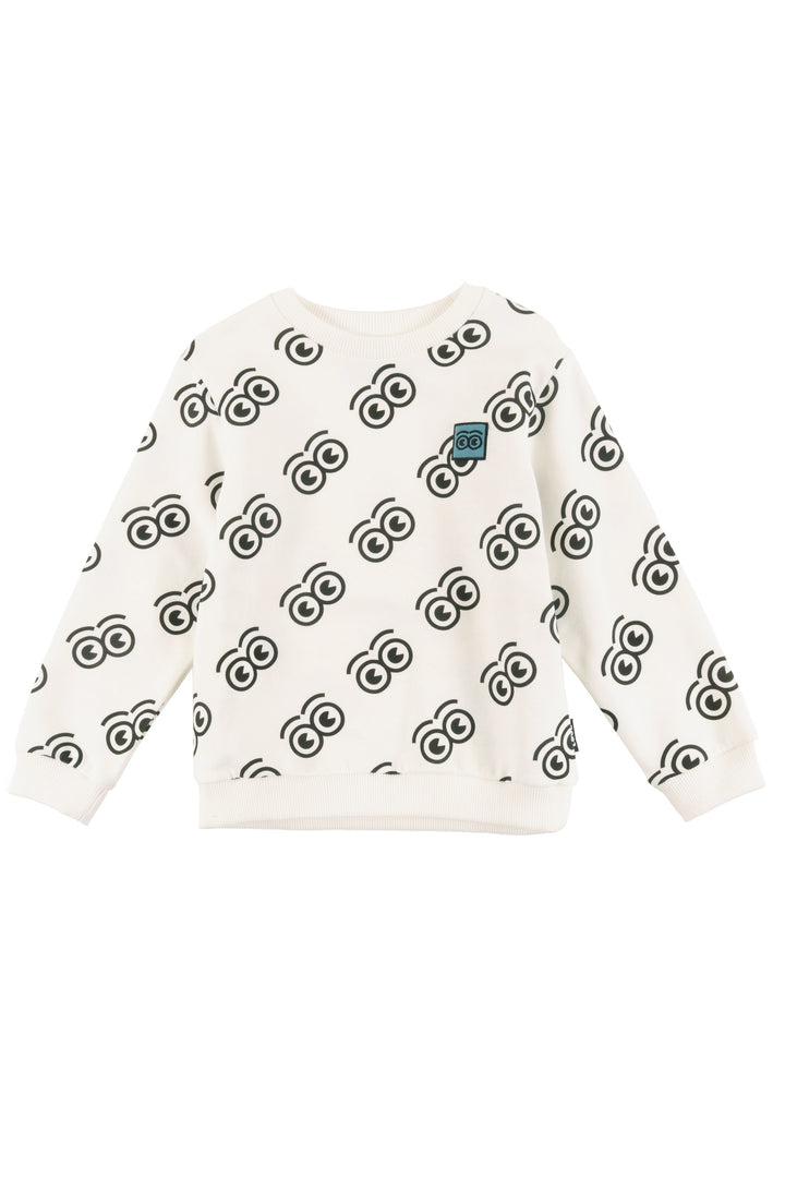 UJ07 TRIBE-Sweater regulatr fit-SAND/Anthracite AOP