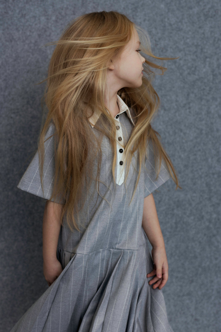 Vaga-Dress-Grey stripes