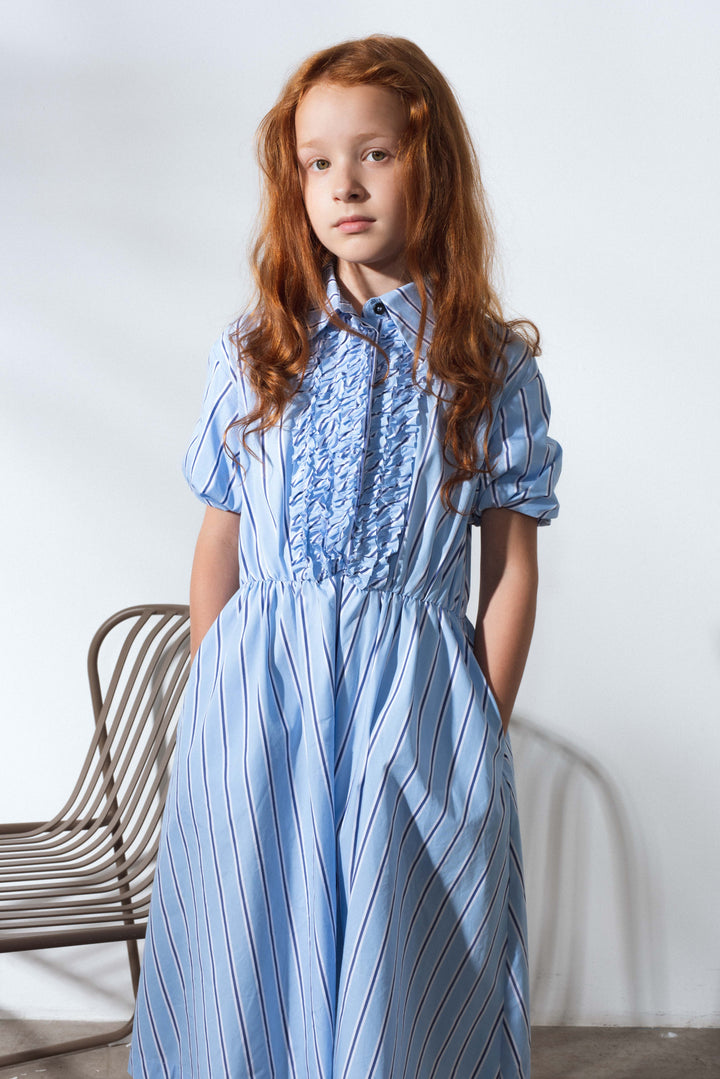 ARCH DRESS-SKY BLUE STRIPES