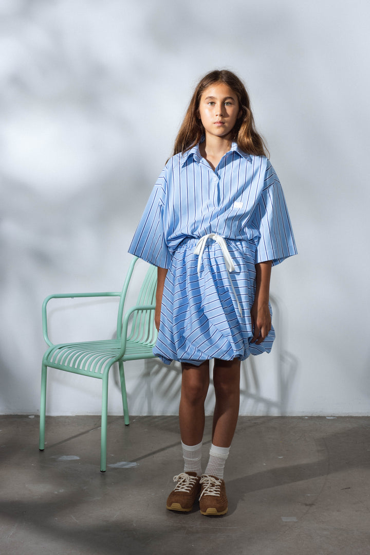 SQUALL SKIRT-SKY BLUE STRIPES