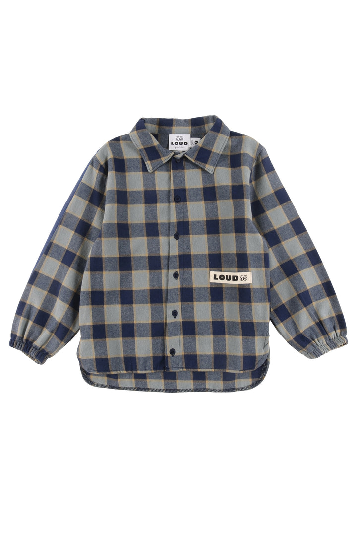 USH01 CLAN-Shirt-CHECK Indigo