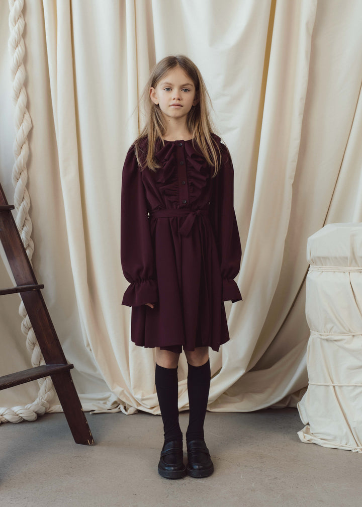 ERWYNN DRESS-Royal Burgundy