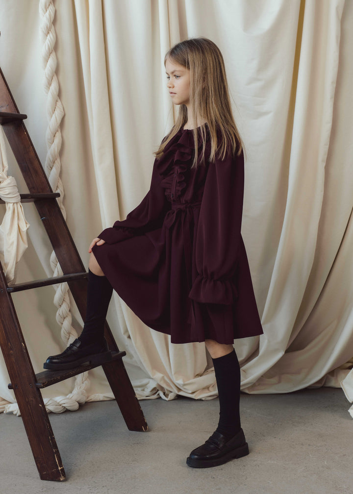 ERWYNN DRESS-Royal Burgundy