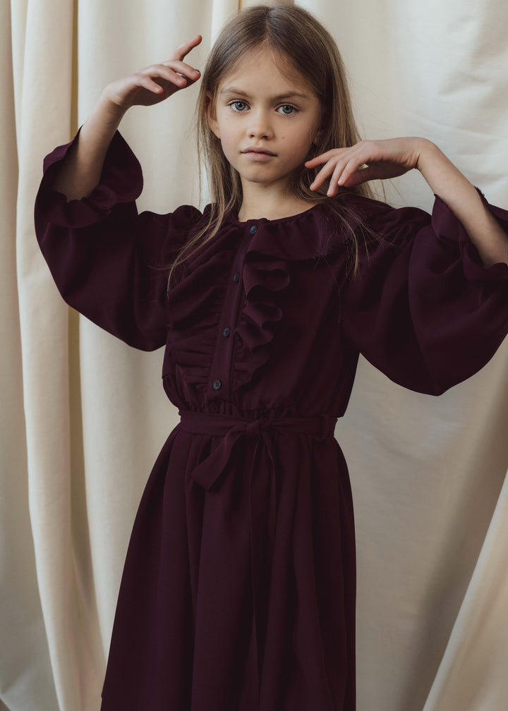 ERWYNN DRESS-Royal Burgundy