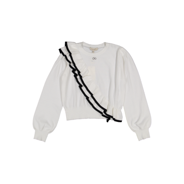 242GJ3021-SWEATER-White/Black