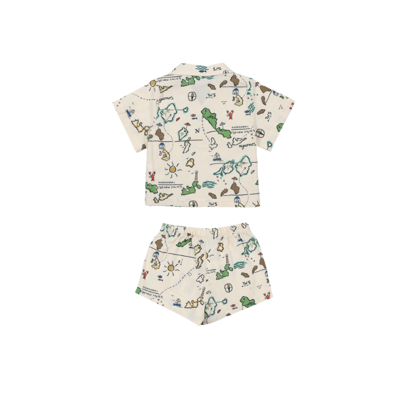 ARKOI BABY SHIRT/PANTS SET-Map Print