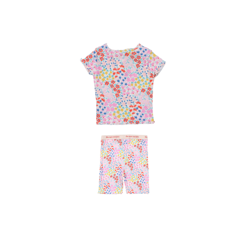 NICOLETTE BABY TEE/BLOOMER SET-Anemone Print