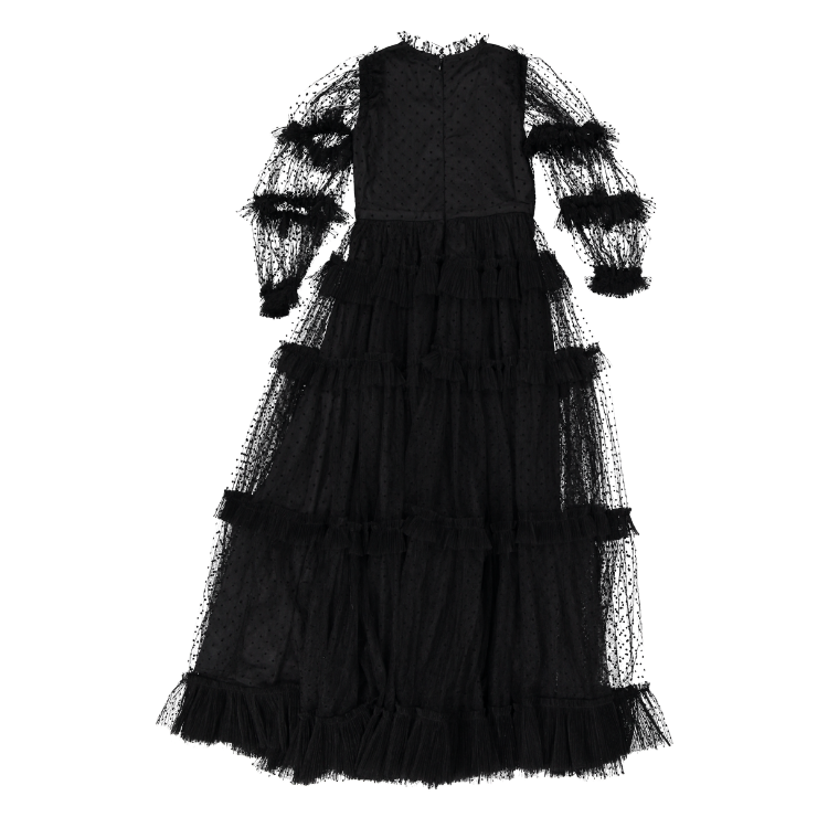 frill designer dress Esmeralda Off-Shoulder Frill Dress White