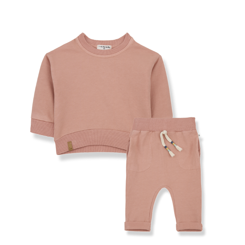 ESTEBAN SWEAT/GUREN PANTS SET-CORAL