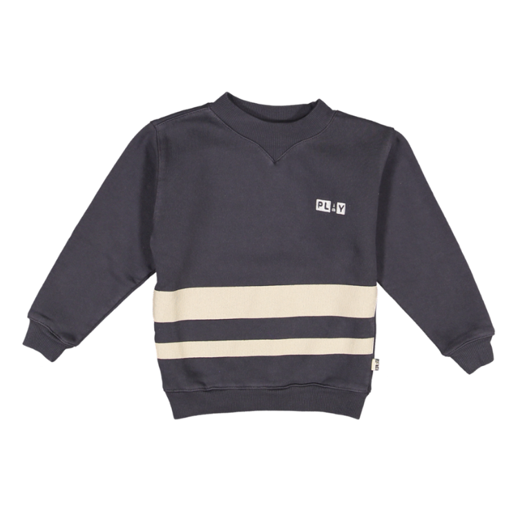 TERRIBLE TWOS SWEATER-NAVY STRIPE