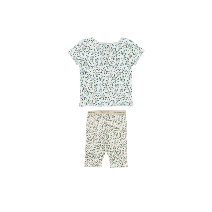 NICOLETTE BABY TEE/BLOOMER SET-Jasmine Flowers Print