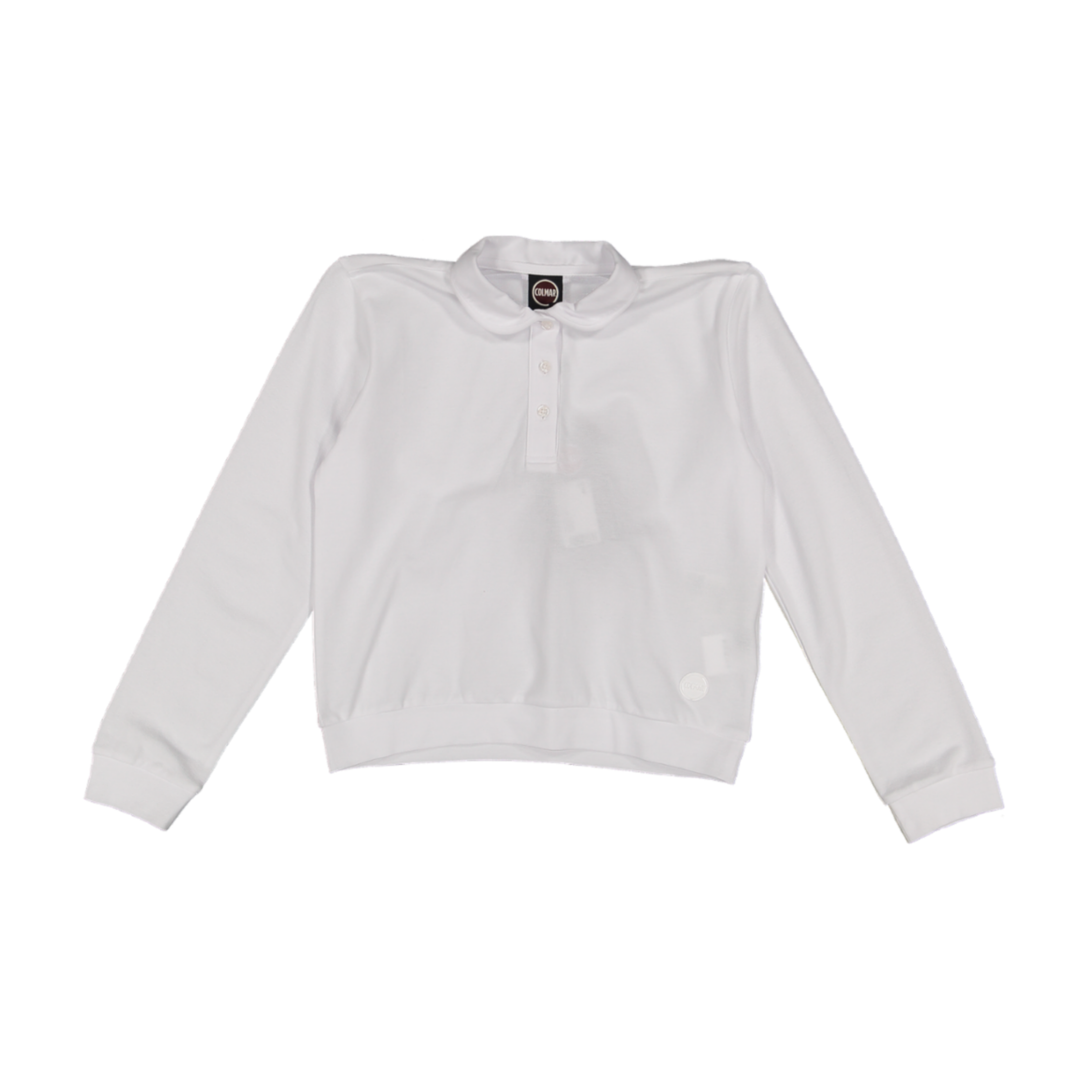 3520 GIRLS LONG SLEEVES POLO - WHITE