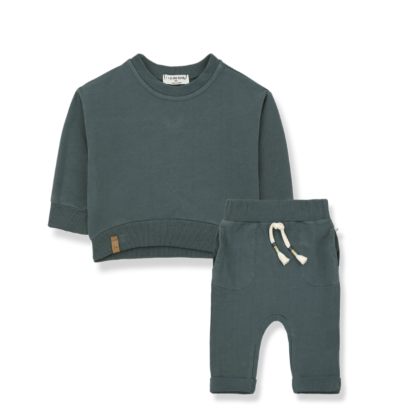 ESTEBAN SWEAT/GUREN PANTS SET-PETROLEUM