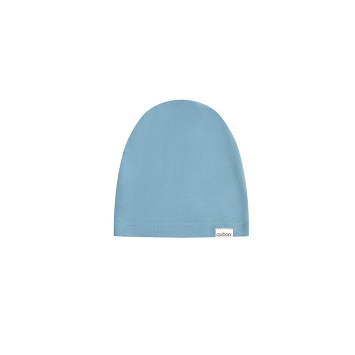 AW208-FOOTIE/HAT BOY IN SNOW PRINT VELOUR - BLUE