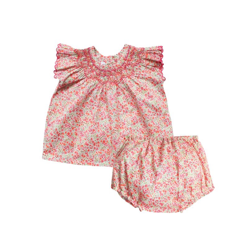 BABY BLOUSE PALOMA/BLOOMER SET-Liberty Phoebe Corail