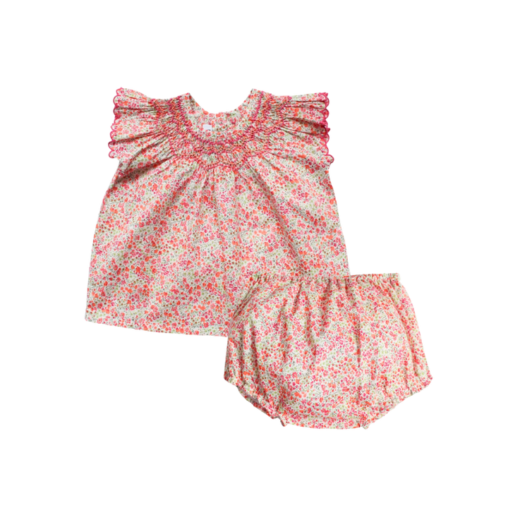 BABY BLOUSE PALOMA/BLOOMER SET-Liberty Phoebe Corail