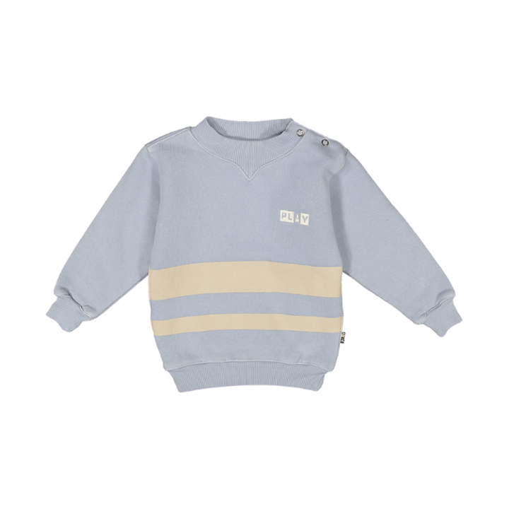 TERRIBLE TWOS SWEATER-SKY STRIPE