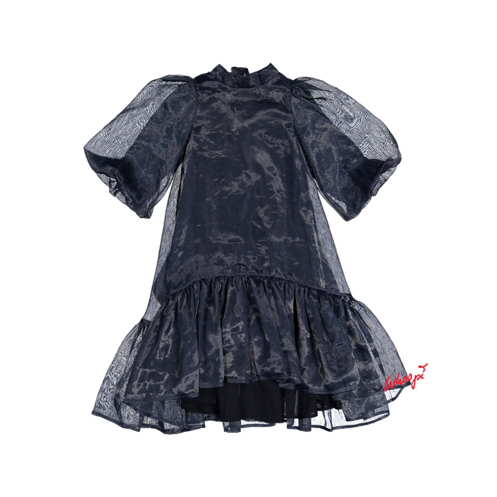 AW23-16-CAROLINA DRESS-Navy Blue Linen