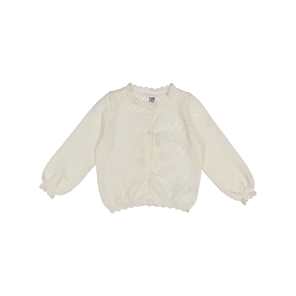 NKN463 POINTELLE CARDIGAN-IVORY – whoopikids