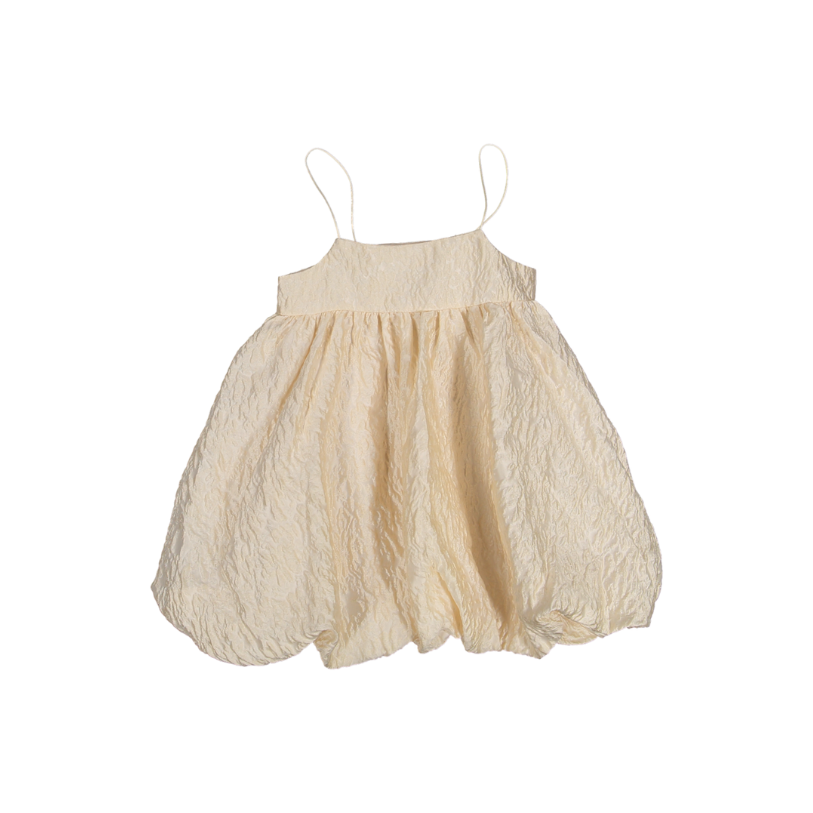 LENA JACQUARD BUSTIER DRESS-ivory