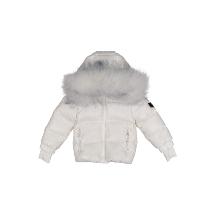 BABY COAT-White/Blue Fur
