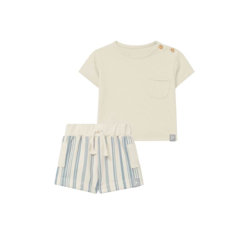 5S101/5S082-T-SHIRT WITH POCKET/SHORTS SET