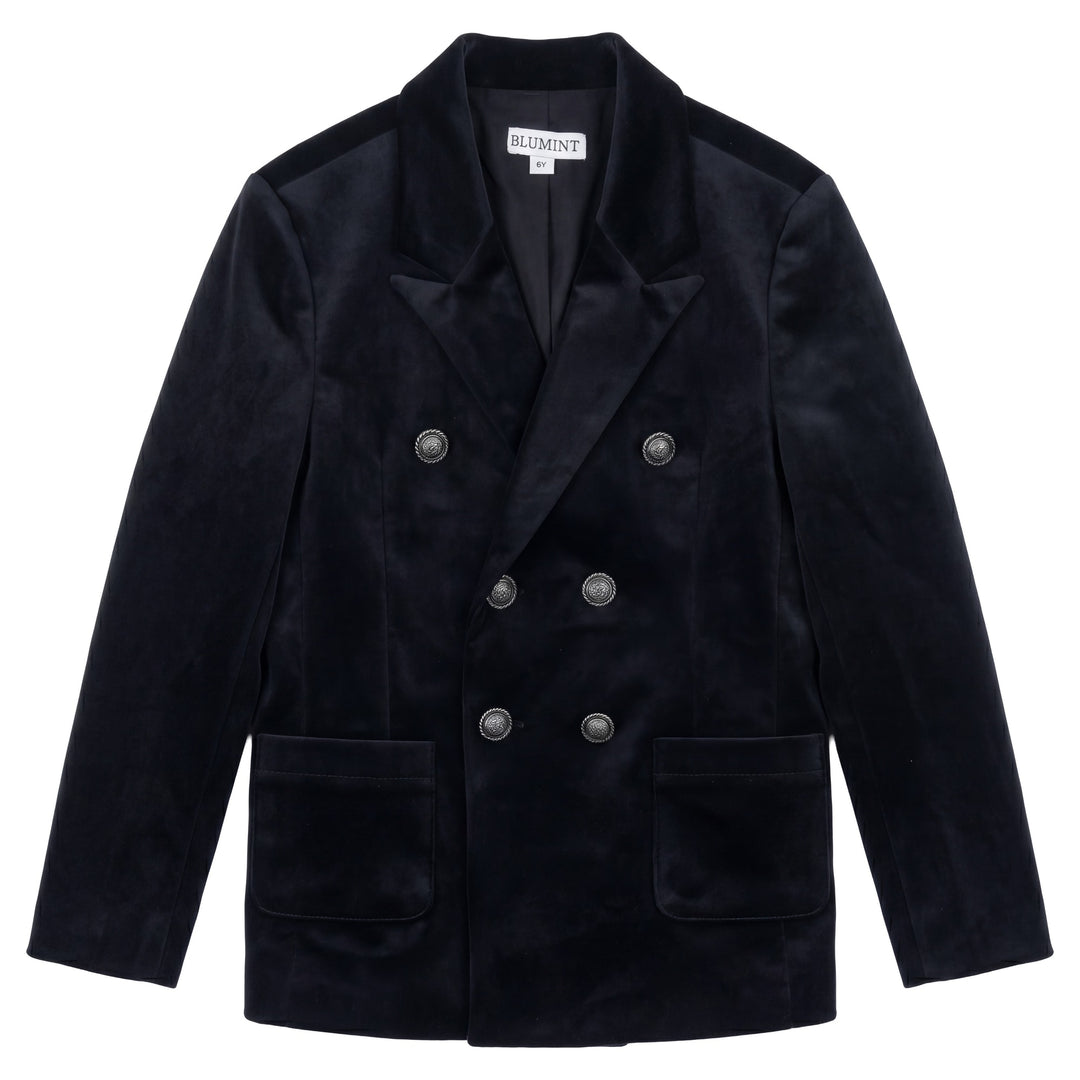 VALON VELVET BLAZER-BLACK
