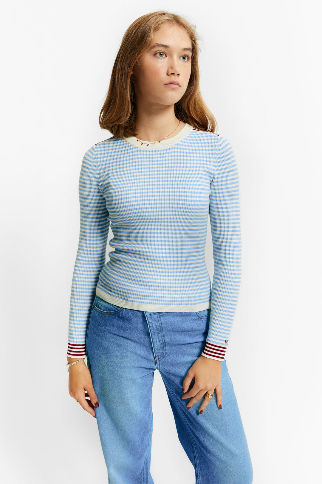 KNIT SWEATER VESUVIO-BLUE